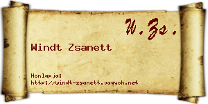 Windt Zsanett névjegykártya